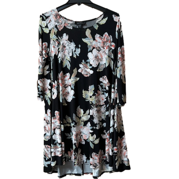 Karen Kane Women's Floral Ballet Neck Swing Dress - Picture 3 of 6